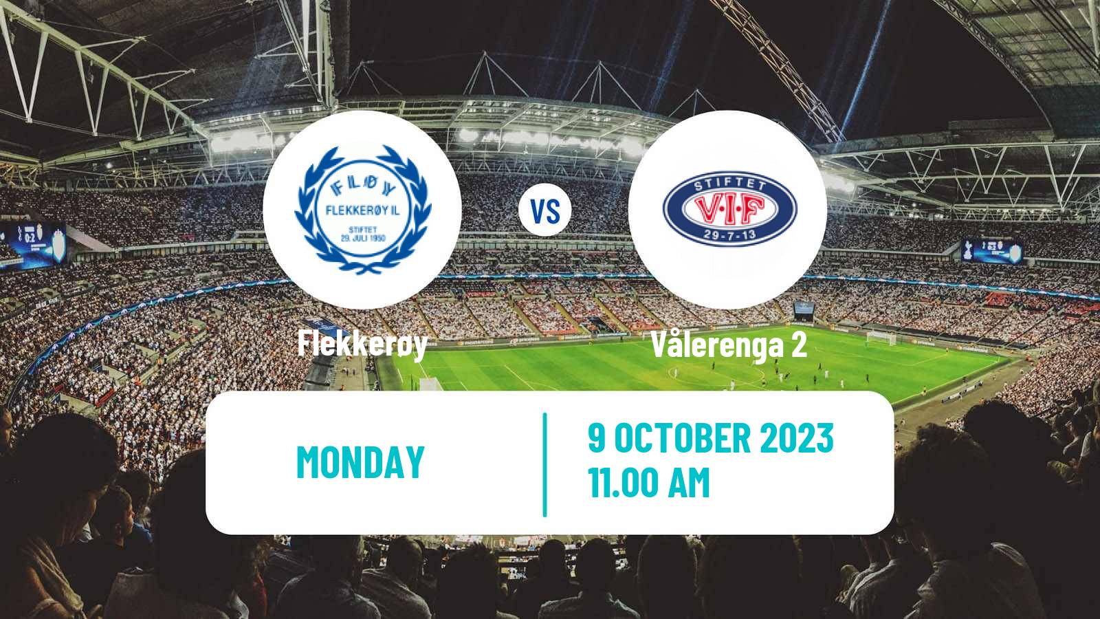 Soccer Norwegian Division 2 - Group 1 Flekkerøy - Vålerenga 2