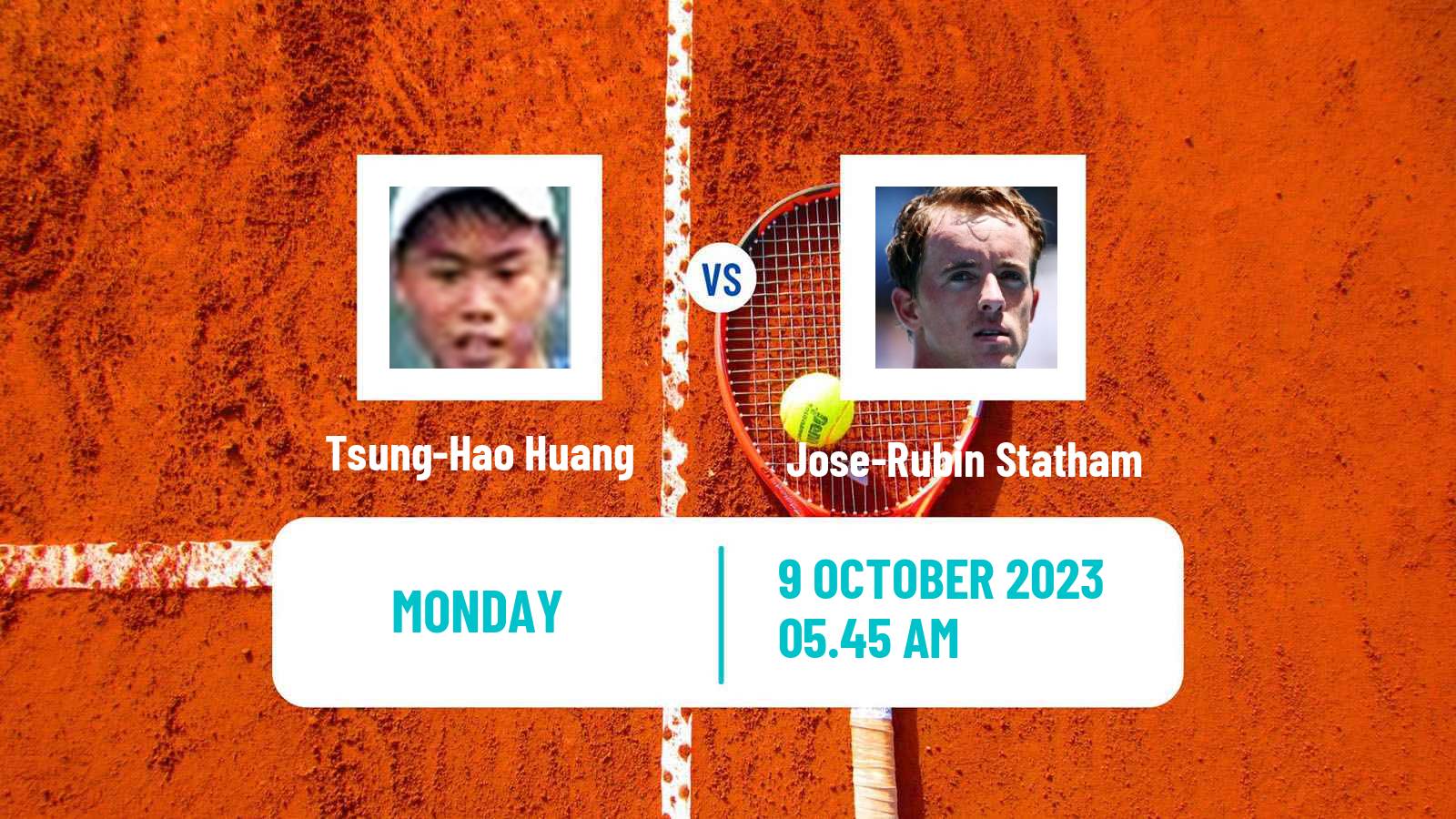 Tennis Shenzhen 2 Challenger Men Tsung-Hao Huang - Jose-Rubin Statham
