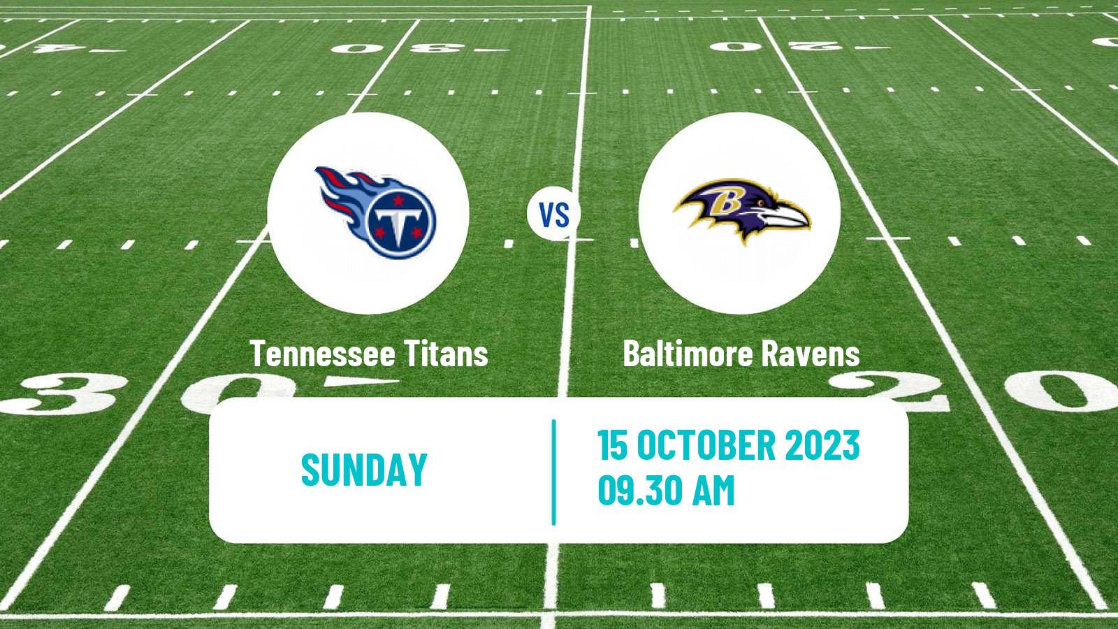 American football NFL Tennessee Titans - Baltimore Ravens