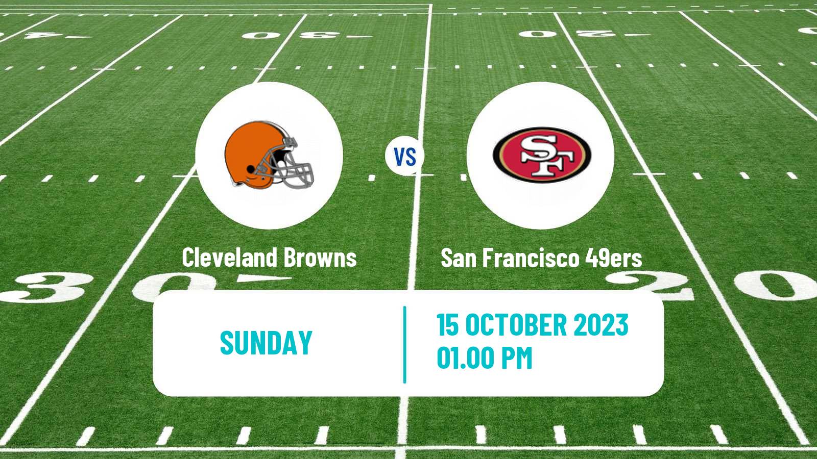 American football NFL Cleveland Browns - San Francisco 49ers