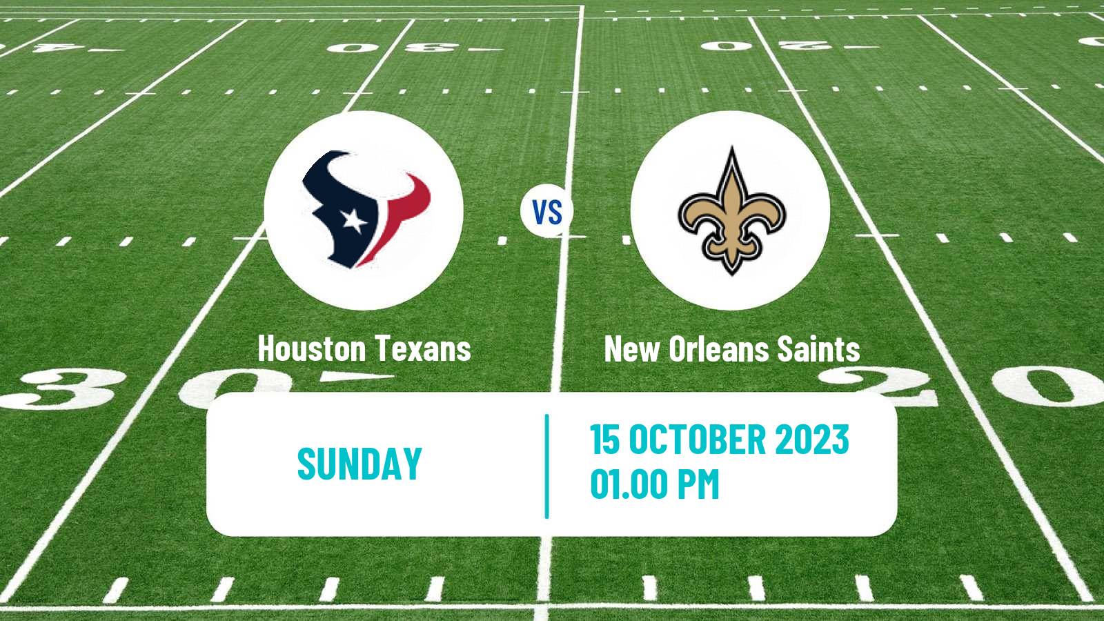 American football NFL Houston Texans - New Orleans Saints