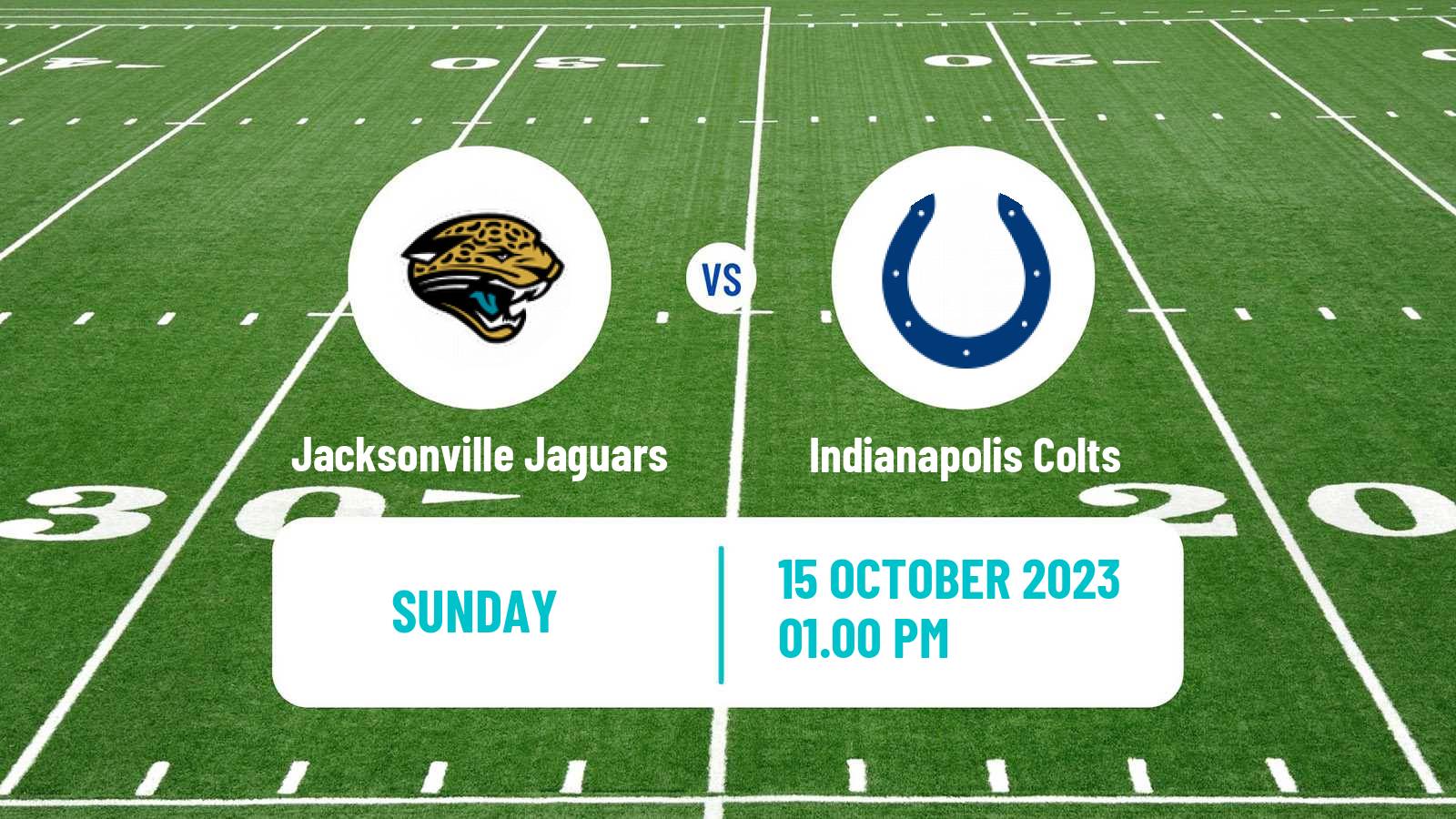 American football NFL Jacksonville Jaguars - Indianapolis Colts