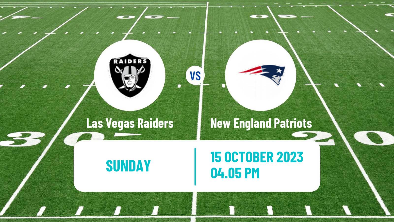 American football NFL Las Vegas Raiders - New England Patriots