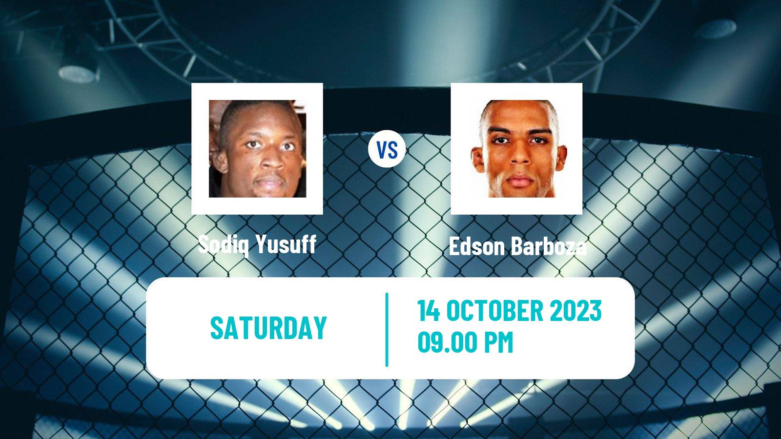 MMA Featherweight UFC Men Sodiq Yusuff - Edson Barboza