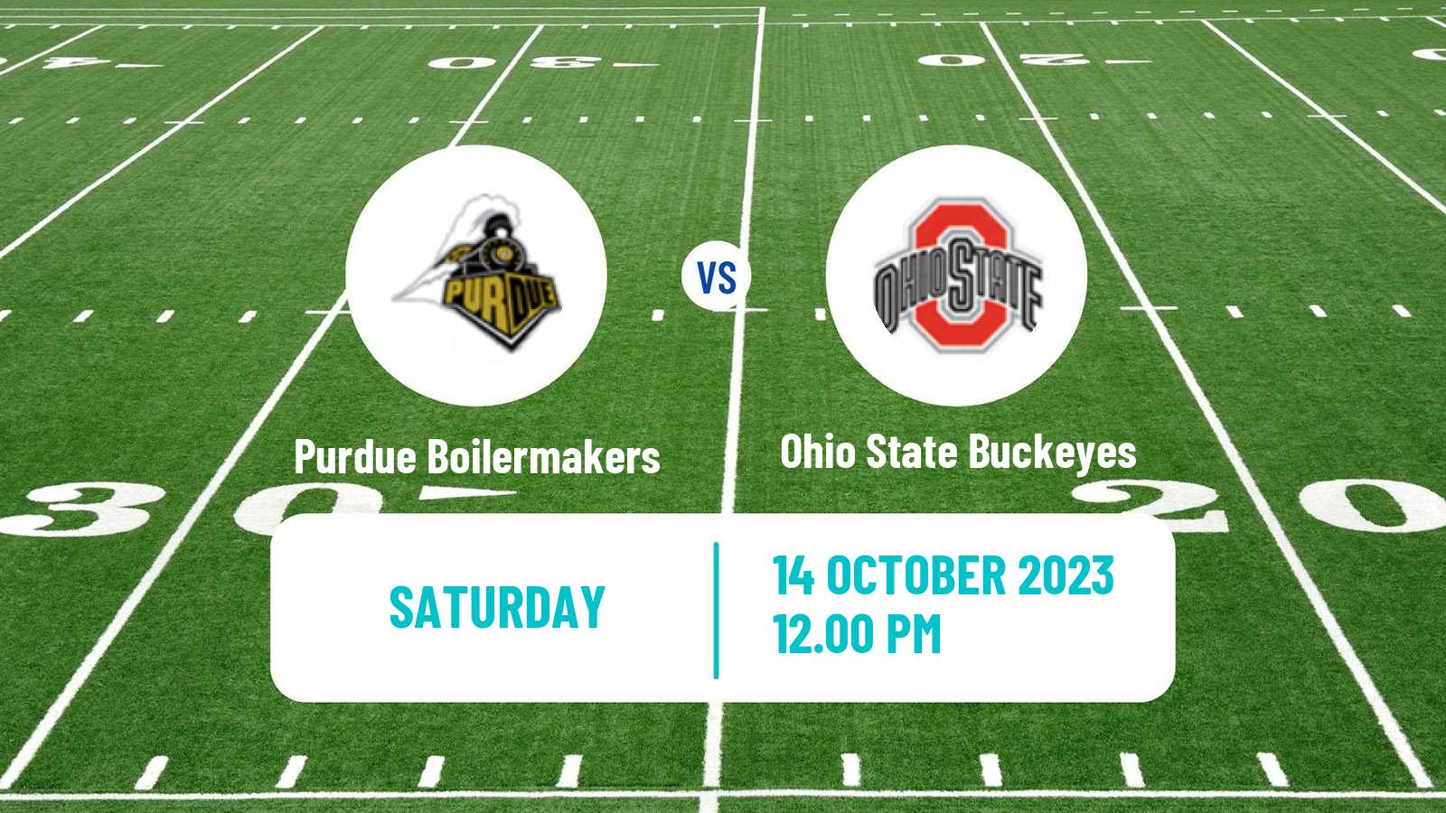 American football NCAA College Football Purdue Boilermakers - Ohio State Buckeyes
