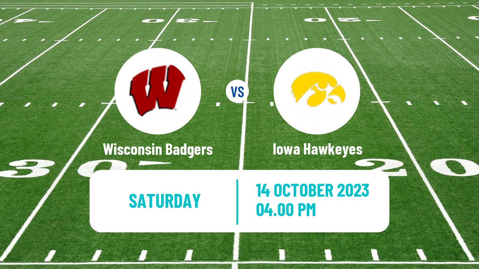 American football NCAA College Football Wisconsin Badgers - Iowa Hawkeyes