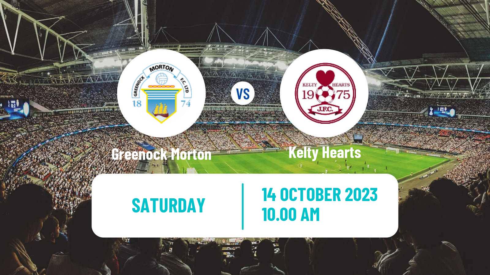 Soccer Scottish Challenge Cup Greenock Morton - Kelty Hearts