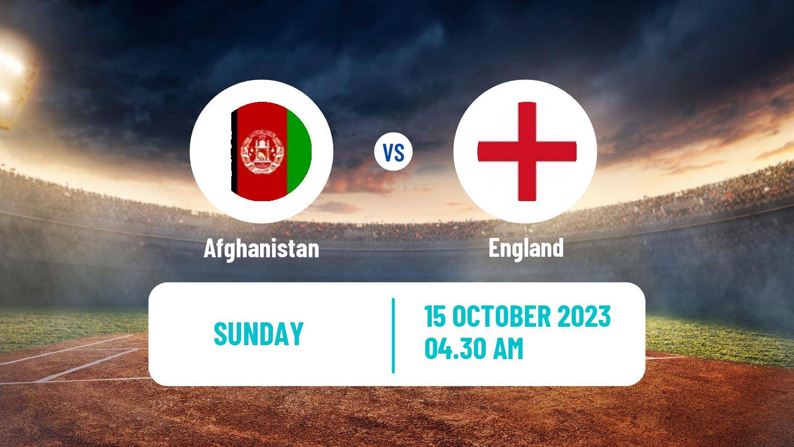 Cricket ICC World Cup Afghanistan - England