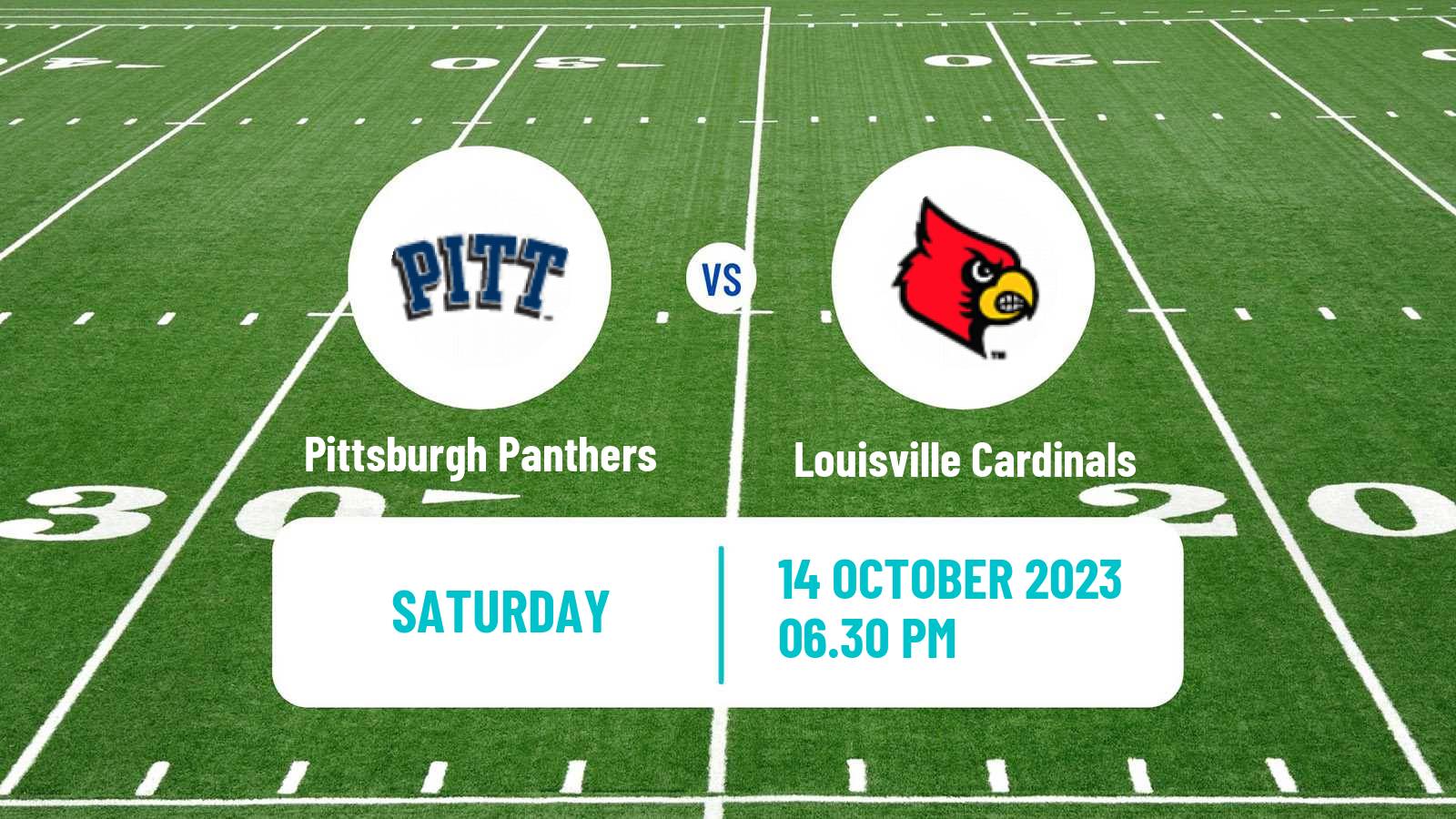 American football NCAA College Football Pittsburgh Panthers - Louisville Cardinals
