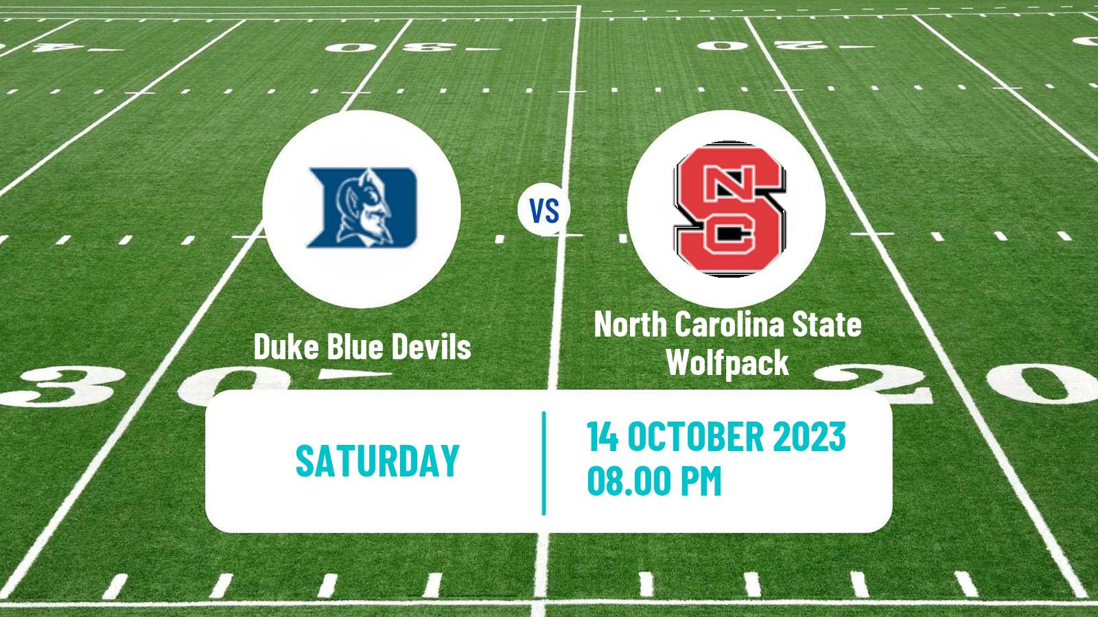 American football NCAA College Football Duke Blue Devils - North Carolina State Wolfpack