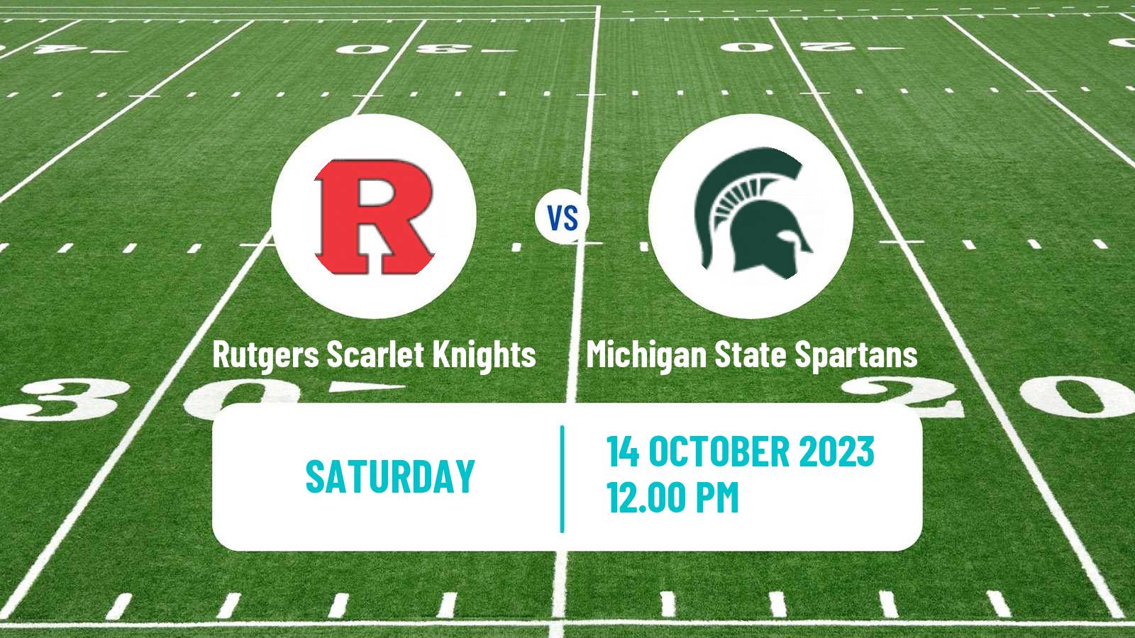 American football NCAA College Football Rutgers Scarlet Knights - Michigan State Spartans