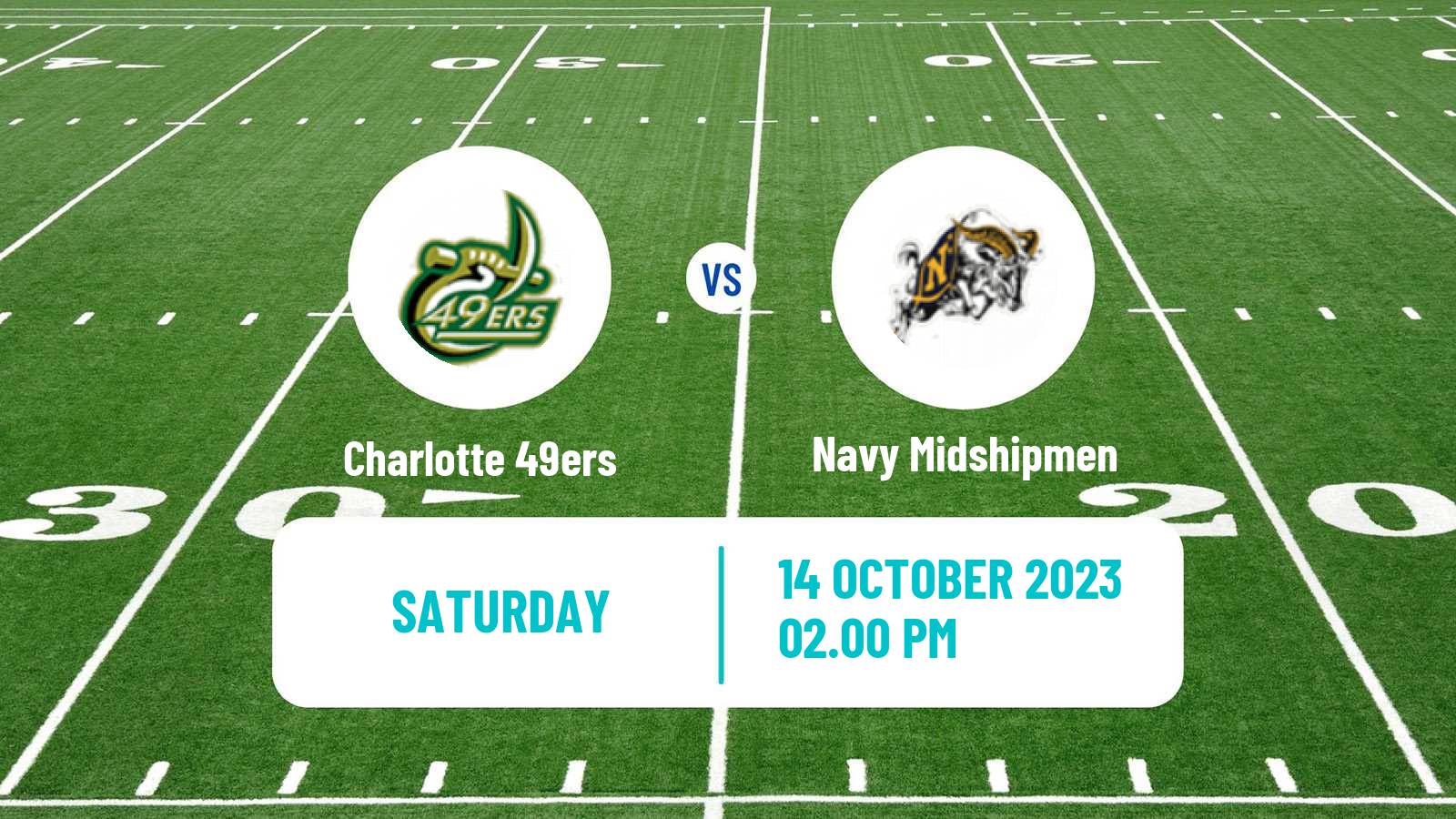 American football NCAA College Football Charlotte 49ers - Navy Midshipmen