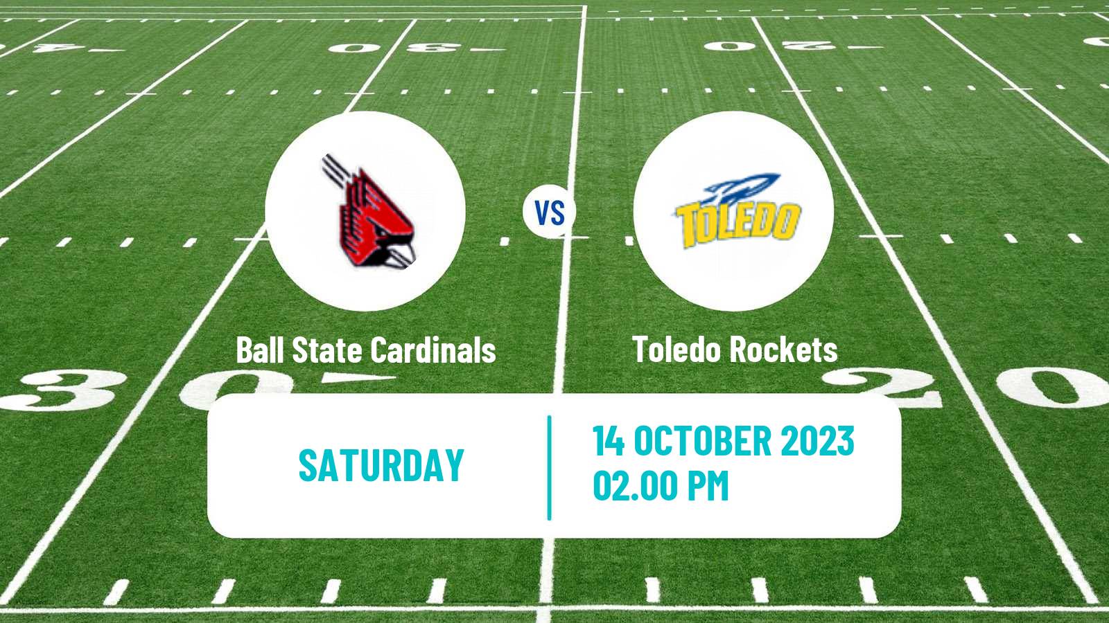 American football NCAA College Football Ball State Cardinals - Toledo Rockets
