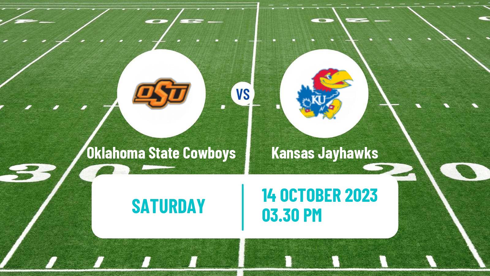 American football NCAA College Football Oklahoma State Cowboys - Kansas Jayhawks