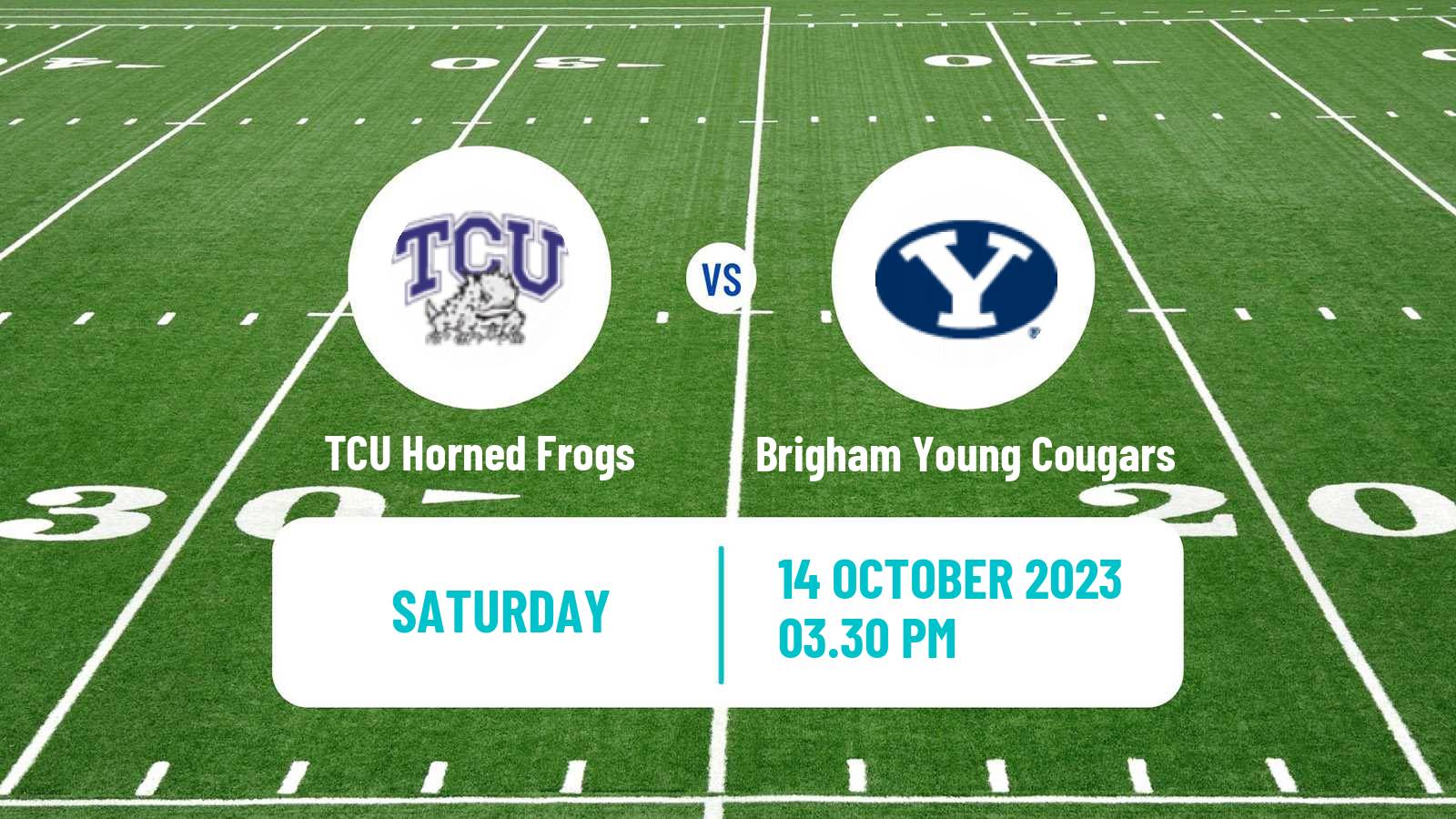 American football NCAA College Football TCU Horned Frogs - Brigham Young Cougars