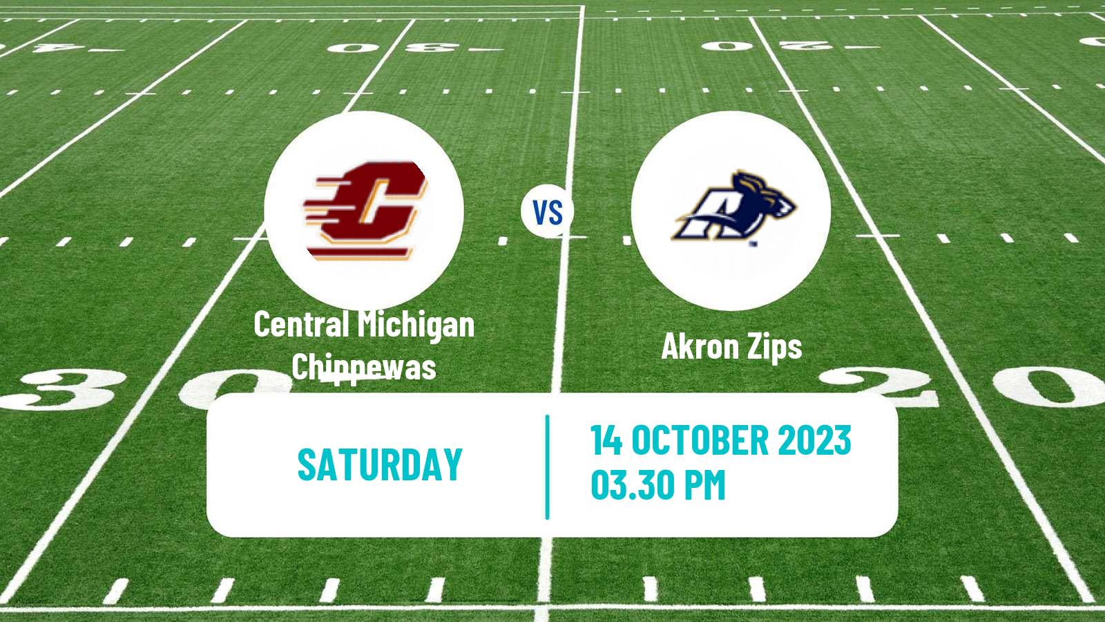 American football NCAA College Football Central Michigan Chippewas - Akron Zips