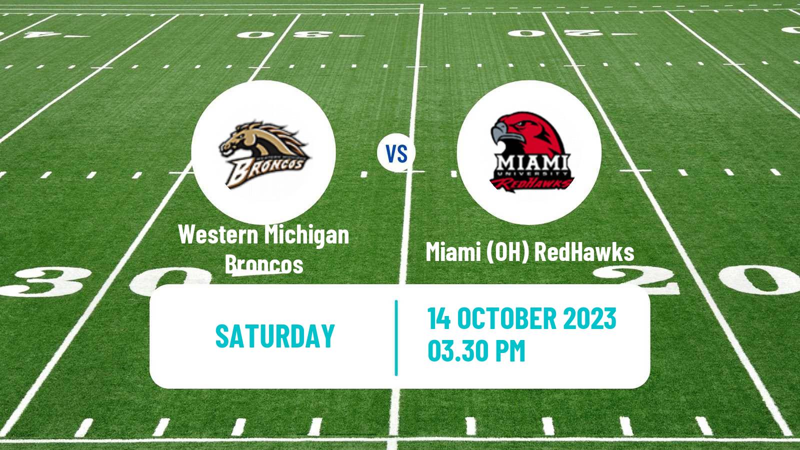 American football NCAA College Football Western Michigan Broncos - Miami (OH) RedHawks