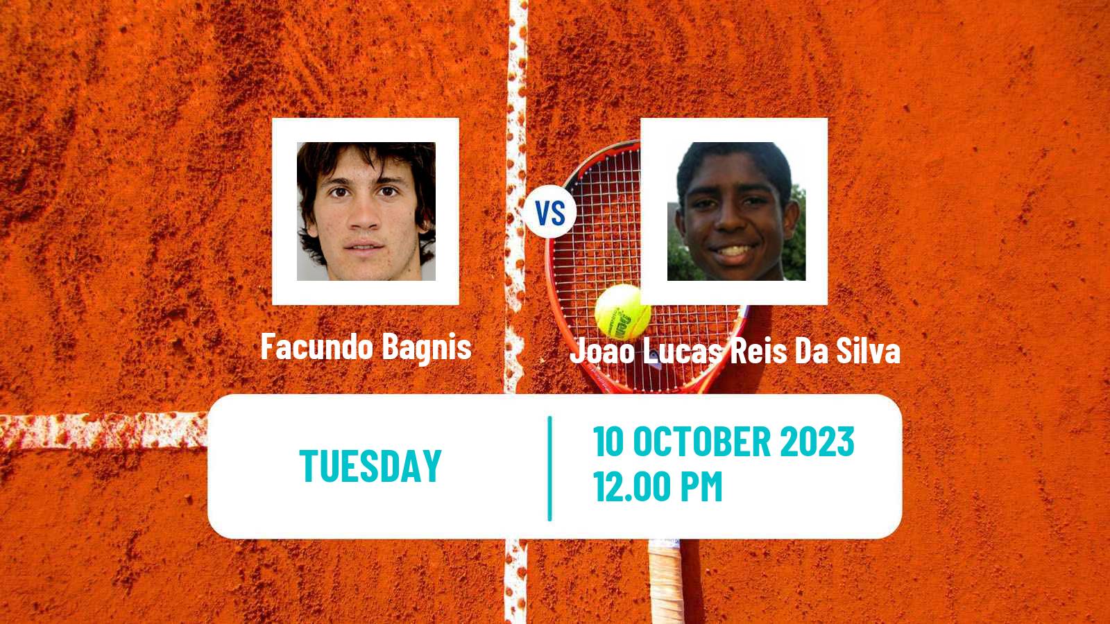 Tennis Buenos Aires 2 Challenger Men Facundo Bagnis - Joao Lucas Reis Da Silva
