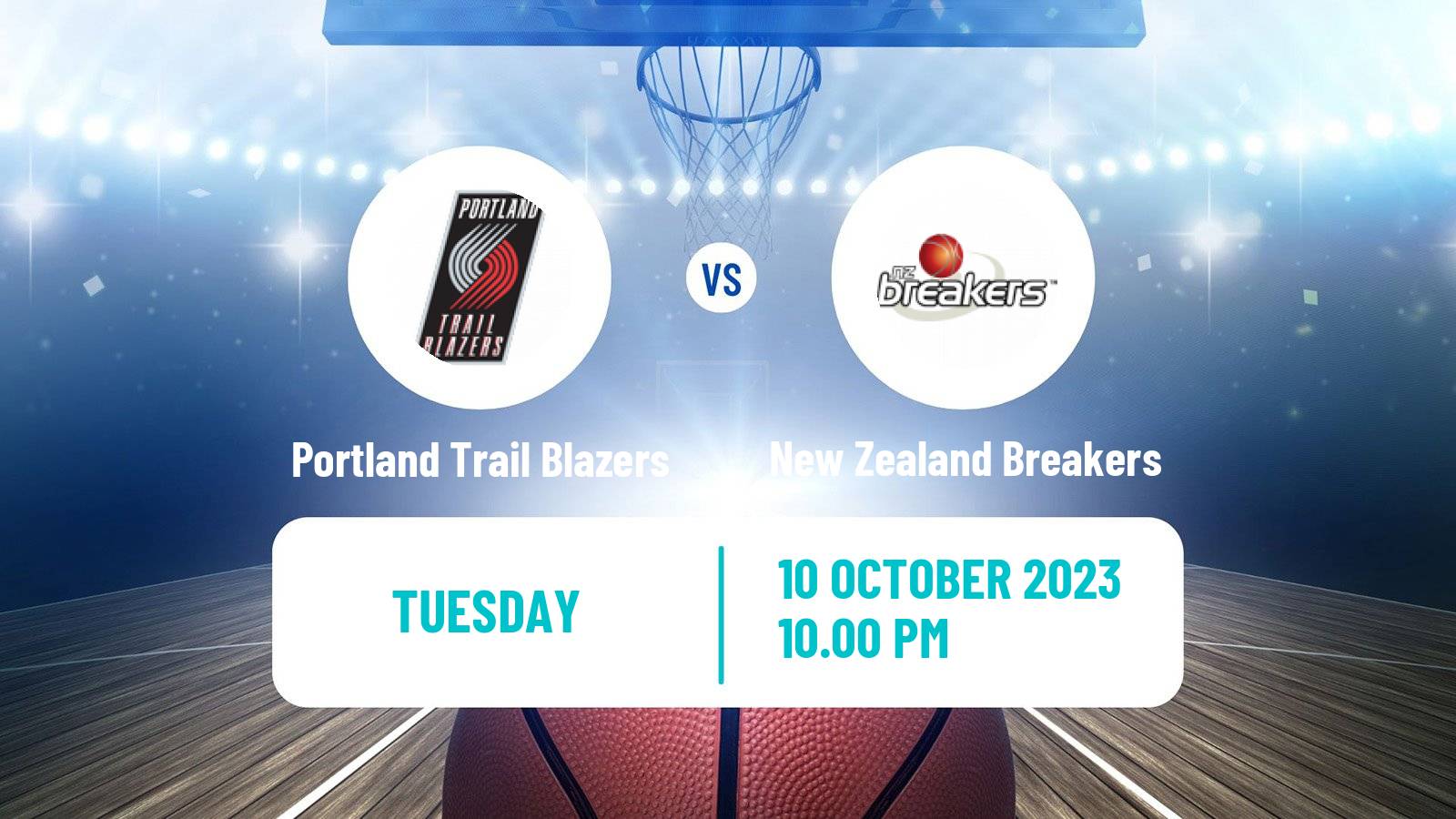 Basketball Club Friendly Basketball Portland Trail Blazers - New Zealand Breakers