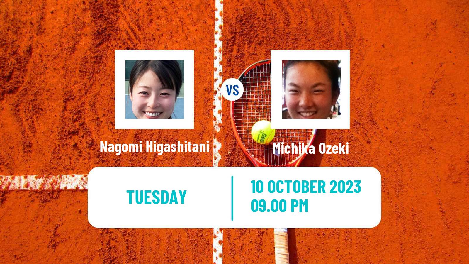 Tennis ITF W25 Hamamatsu Women Nagomi Higashitani - Michika Ozeki
