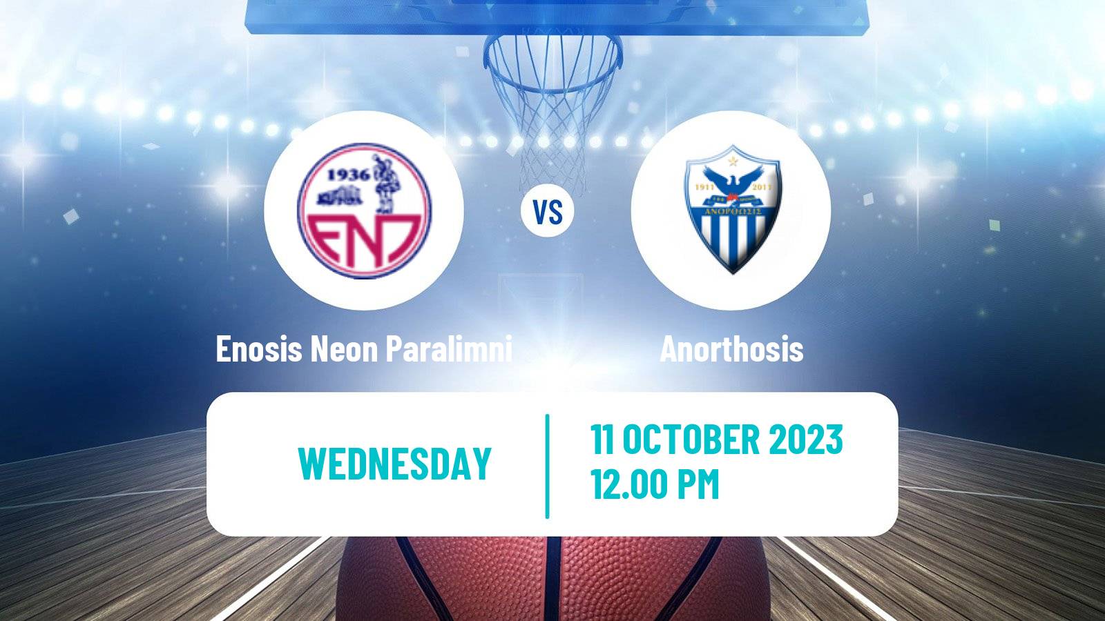 Basketball Cypriot Division A Basketball Enosis Neon Paralimni - Anorthosis