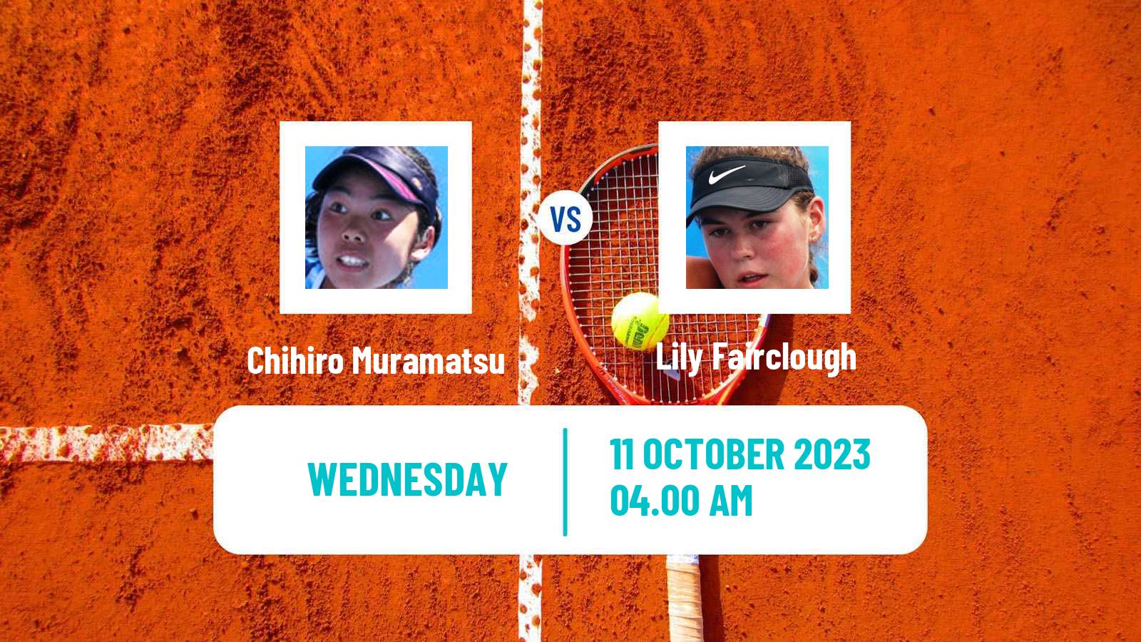 Tennis ITF W25 Cairns 2 Women Chihiro Muramatsu - Lily Fairclough