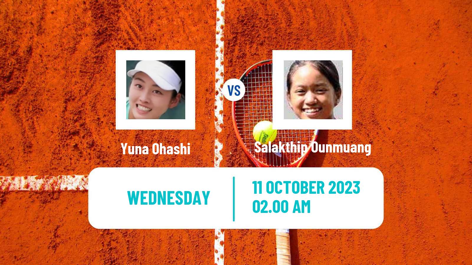 Tennis ITF W15 Hua Hin Women Yuna Ohashi - Salakthip Ounmuang