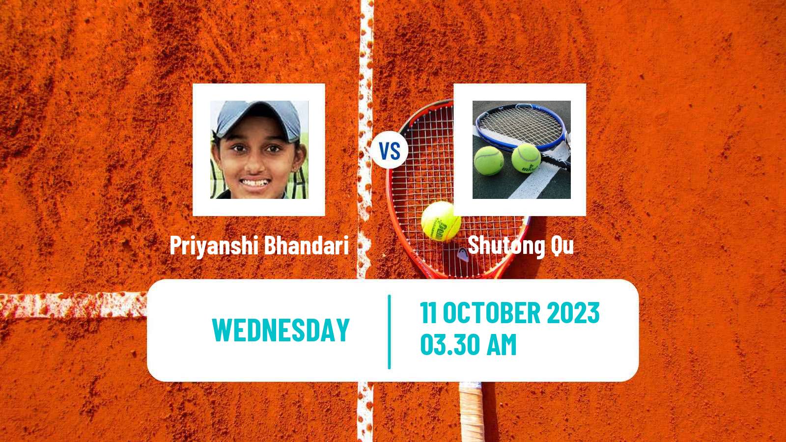 Tennis ITF W15 Hua Hin Women Priyanshi Bhandari - Shutong Qu
