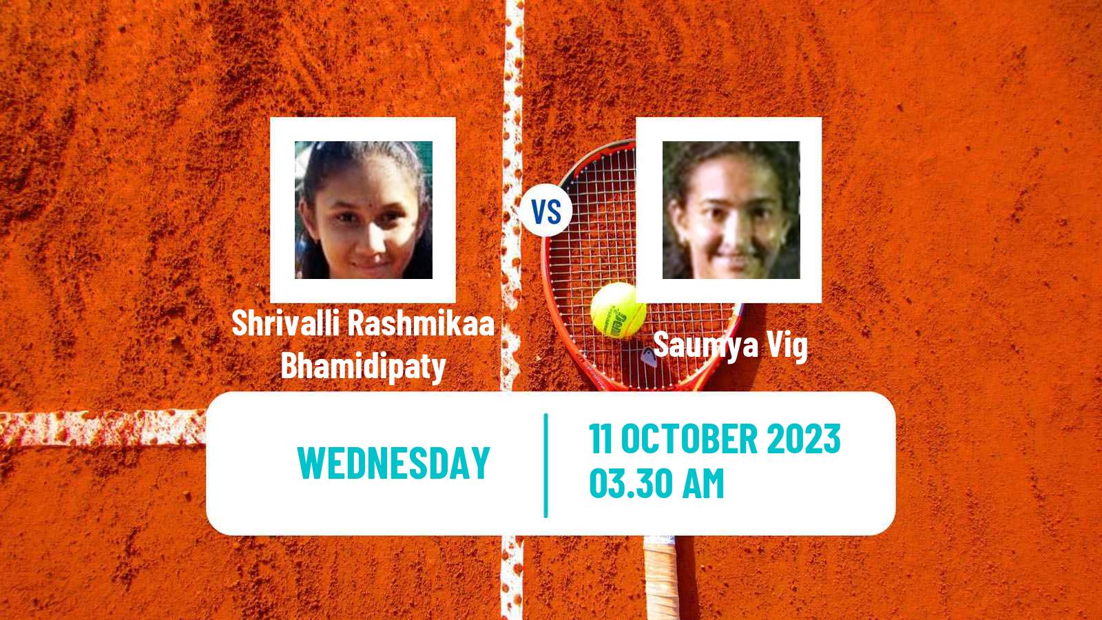 Tennis ITF W15 Hua Hin Women Shrivalli Rashmikaa Bhamidipaty - Saumya Vig