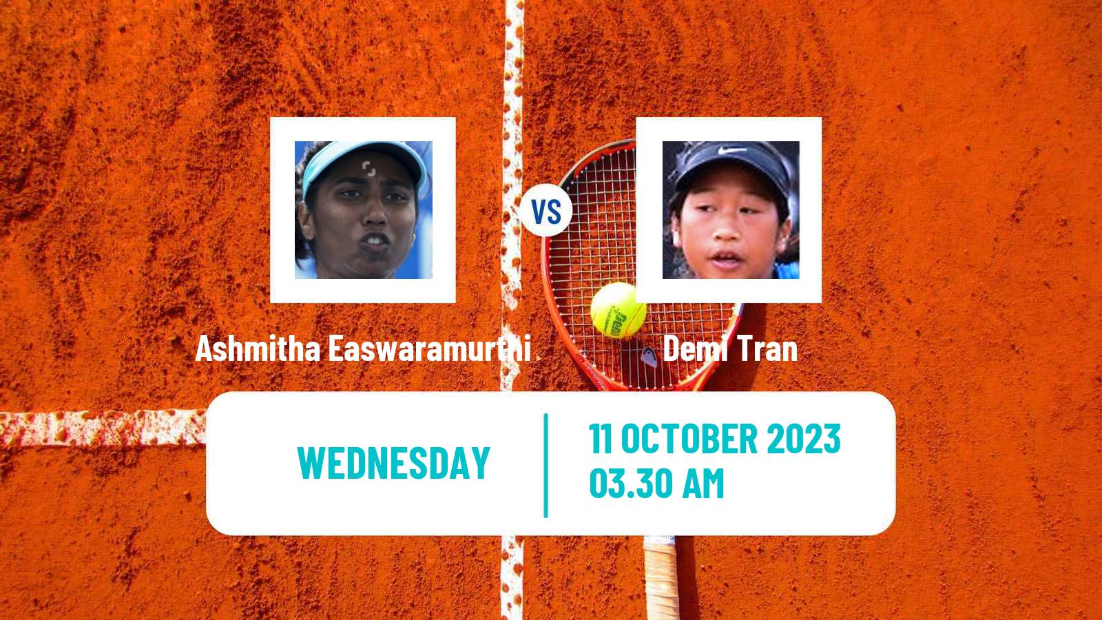Tennis ITF W15 Hua Hin Women Ashmitha Easwaramurthi - Demi Tran