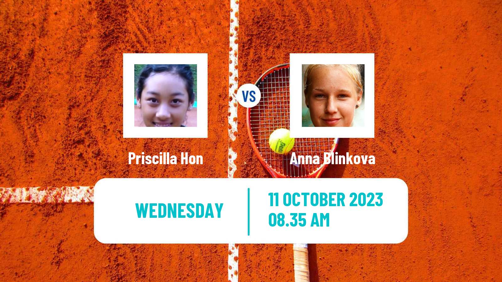 Tennis WTA Hong Kong Priscilla Hon - Anna Blinkova