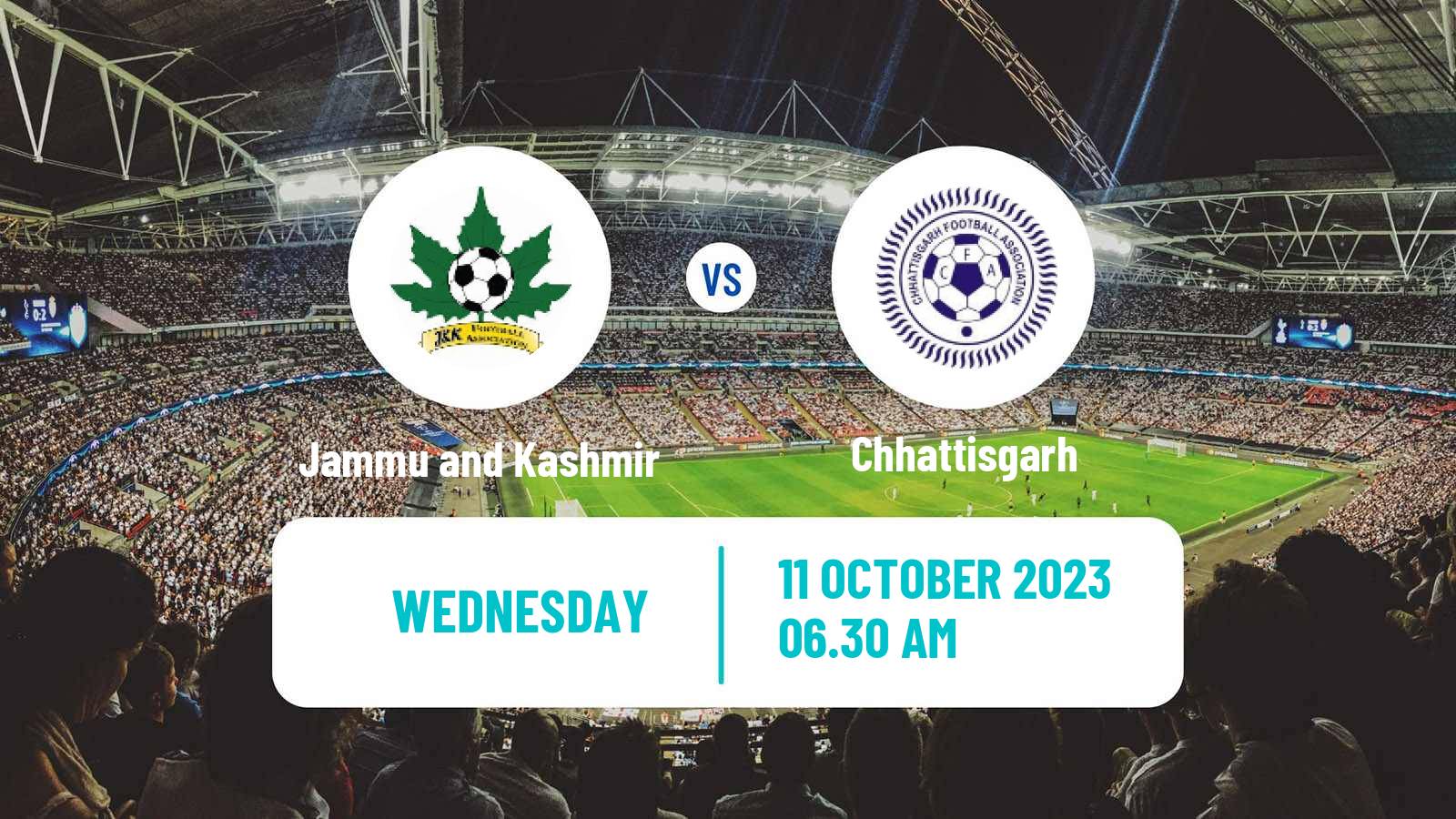 Soccer Indian Santosh Trophy Jammu and Kashmir - Chhattisgarh