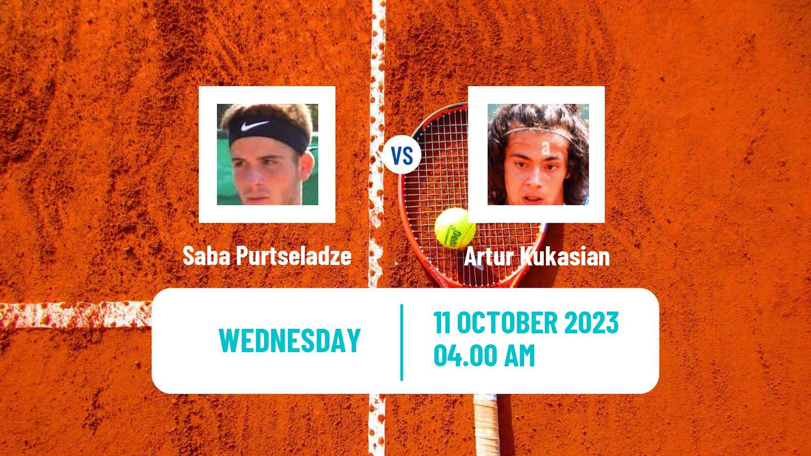 Tennis ITF M15 Sharm Elsheikh 22 Men 2023 Saba Purtseladze - Artur Kukasian