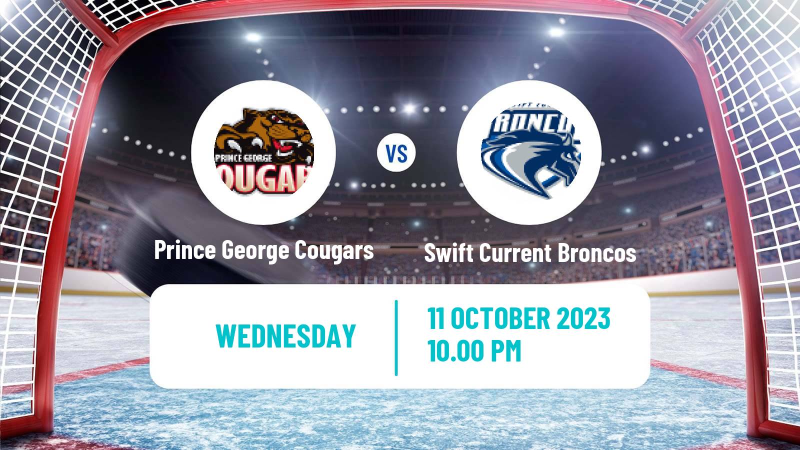 Hockey WHL Prince George Cougars - Swift Current Broncos