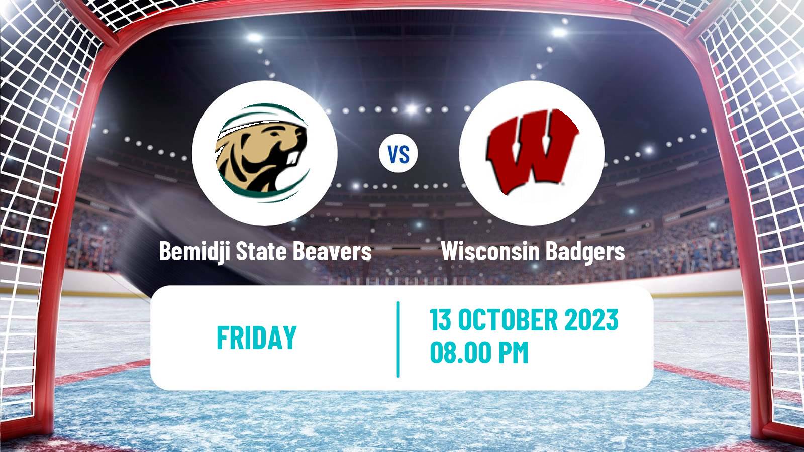 Hockey NCAA Hockey Bemidji State Beavers - Wisconsin Badgers