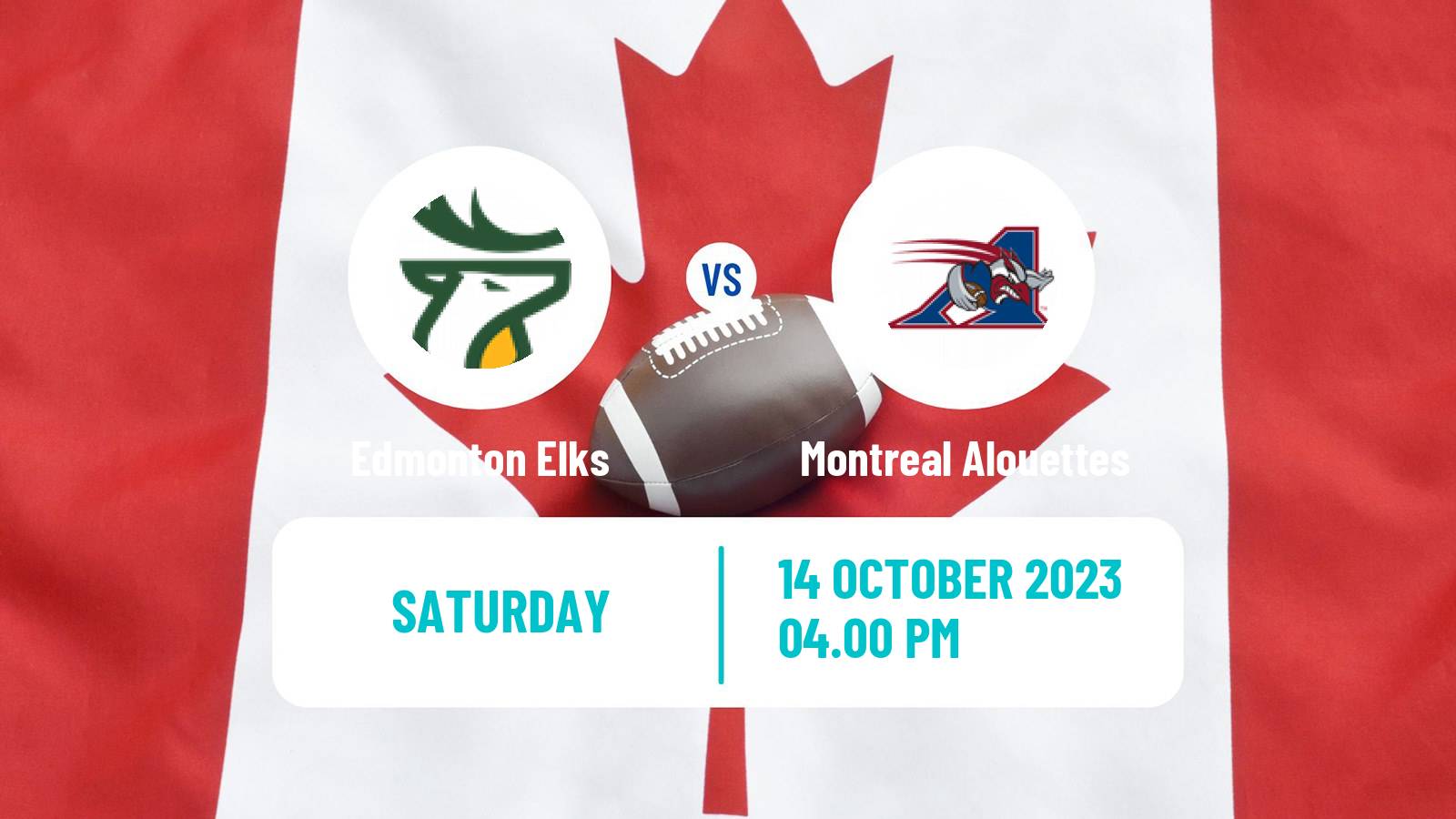 Canadian football CFL Edmonton Elks - Montreal Alouettes