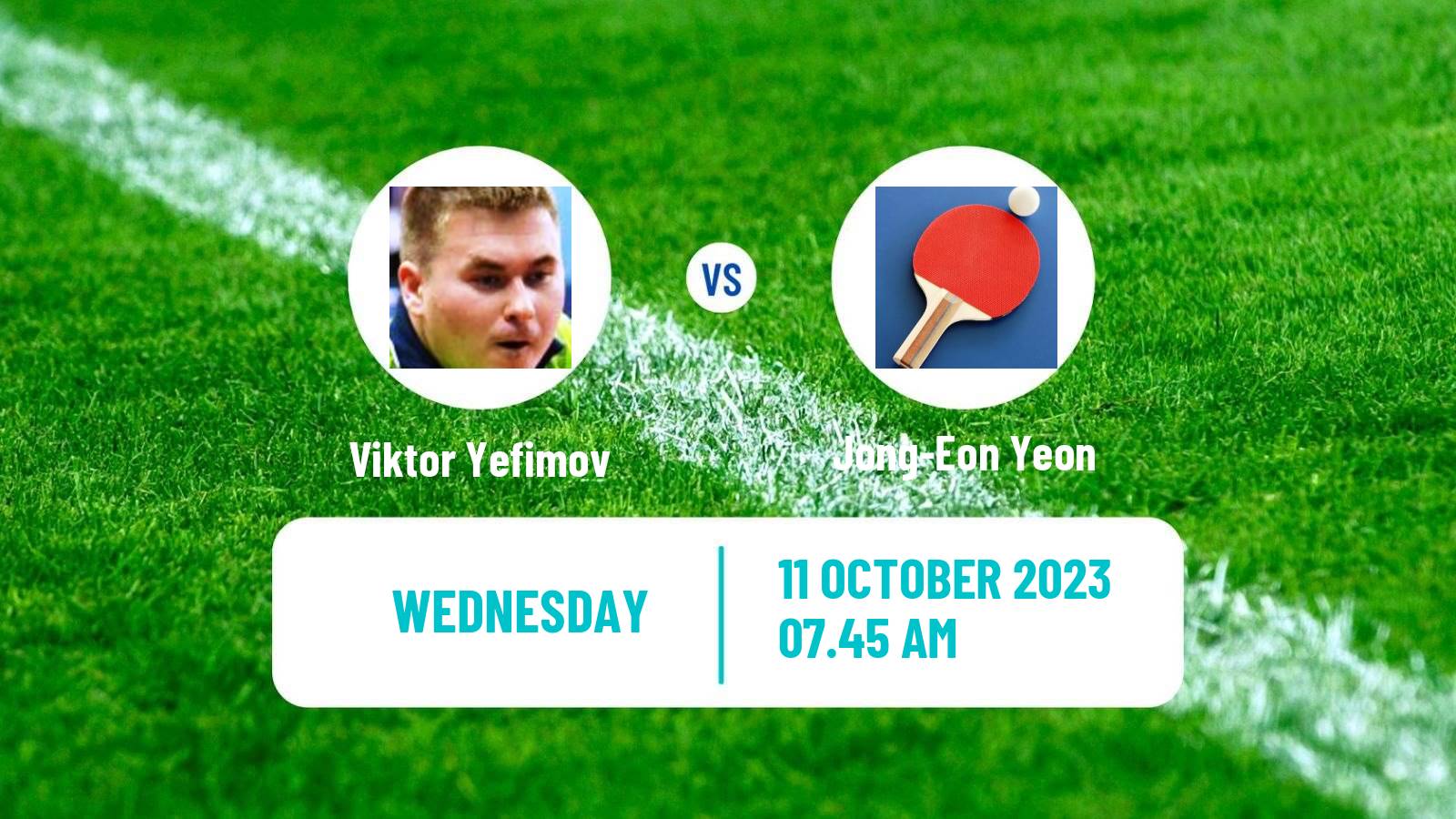 Table tennis Tt Star Series Men Viktor Yefimov - Jong-Eon Yeon