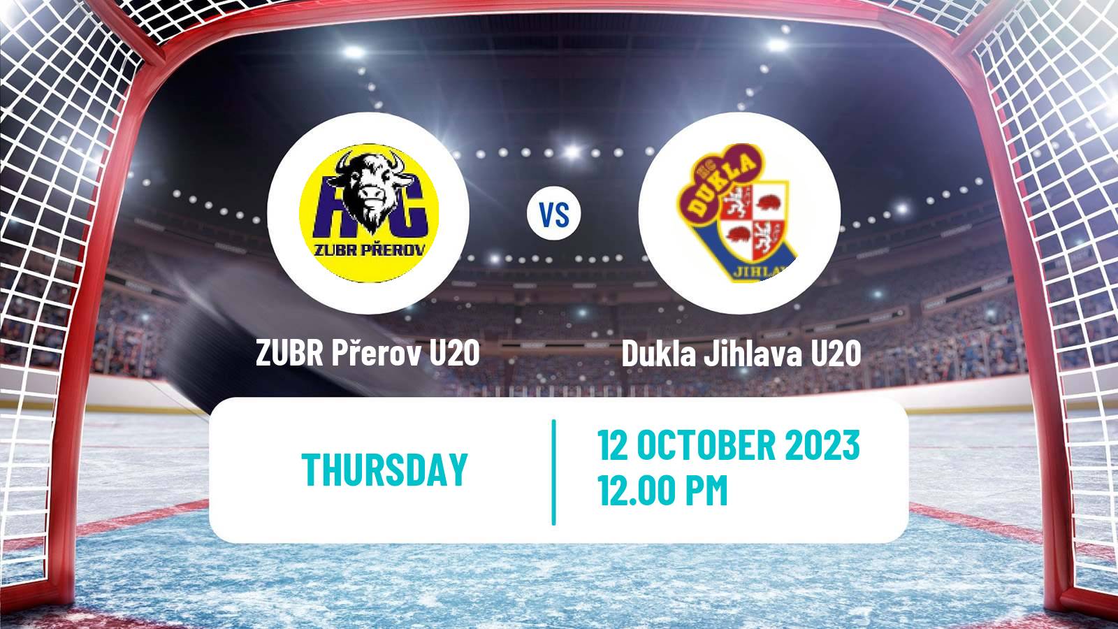 Hockey Czech ELJ ZUBR Přerov U20 - Dukla Jihlava U20