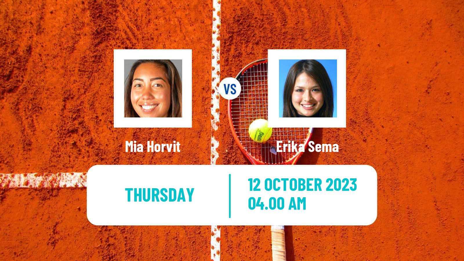 Tennis ITF W25 Cairns 2 Women Mia Horvit - Erika Sema