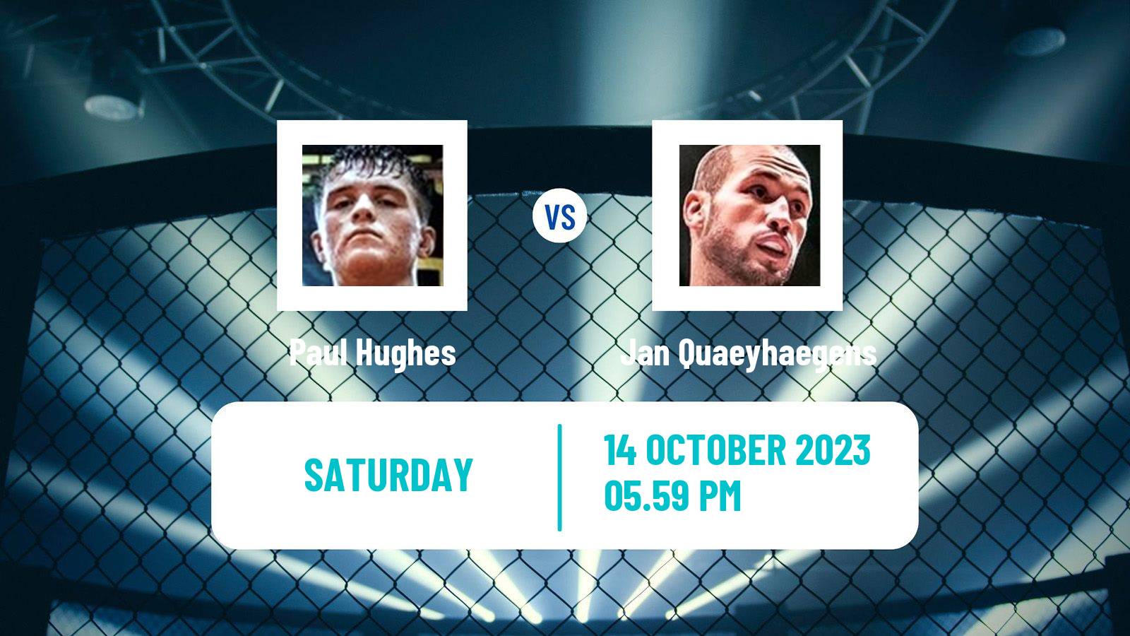 MMA Lightweight Cage Warriors Men Paul Hughes - Jan Quaeyhaegens