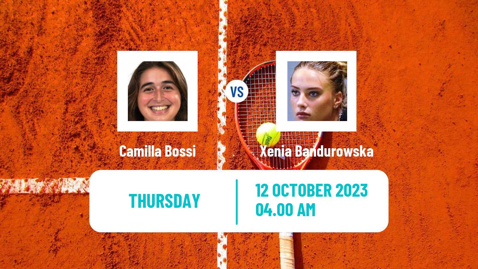 Tennis ITF W15 Monastir 36 Women Camilla Bossi - Xenia Bandurowska