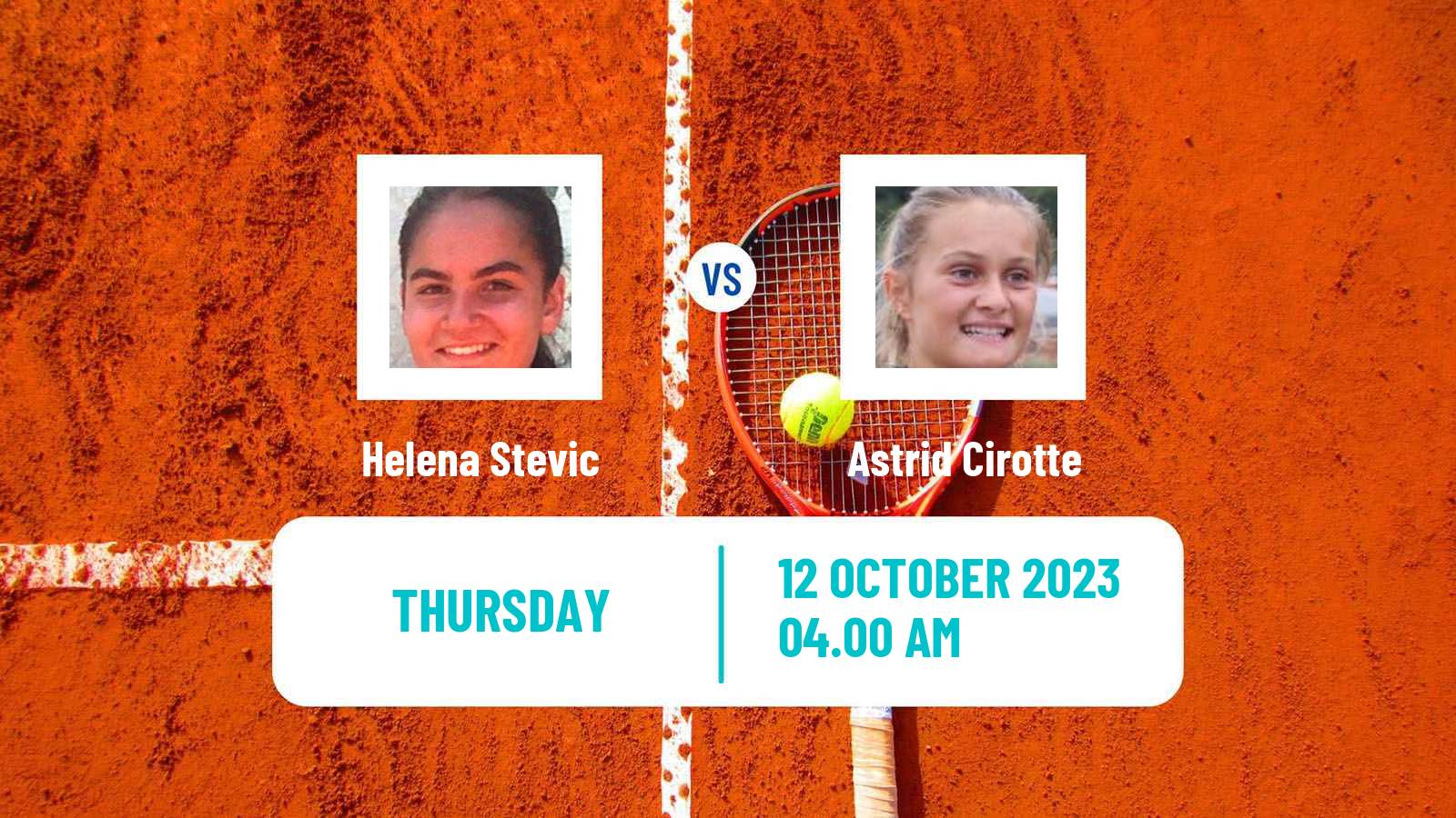Tennis ITF W15 Monastir 36 Women Helena Stevic - Astrid Cirotte
