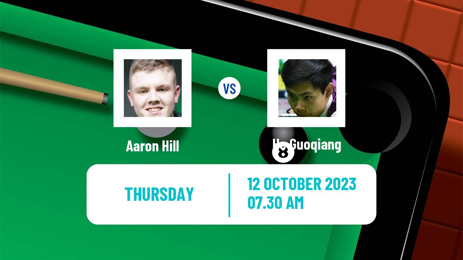 Snooker Wuhan Open Aaron Hill - He Guoqiang