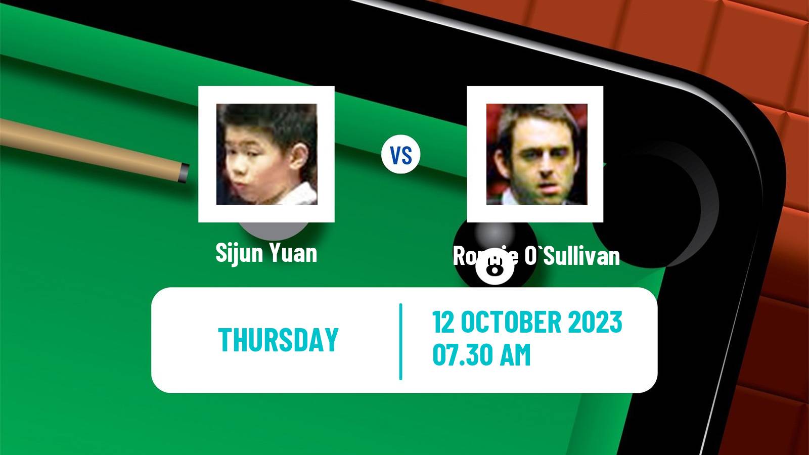 Snooker Wuhan Open Sijun Yuan - Ronnie O`Sullivan