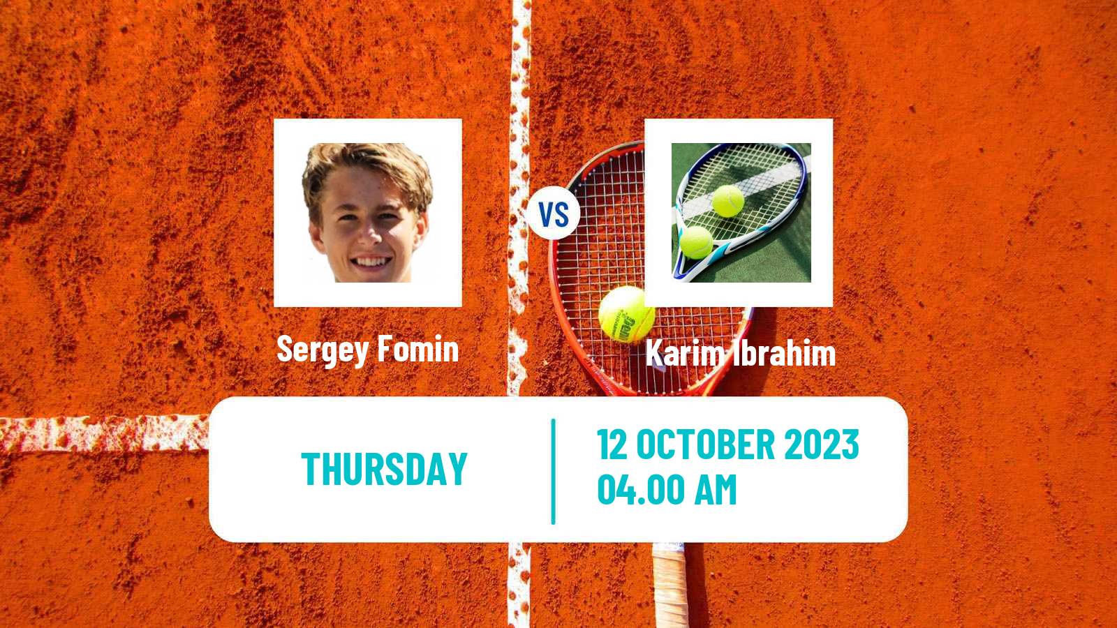 Tennis ITF M15 Sharm Elsheikh 13 Men Sergey Fomin - Karim Ibrahim