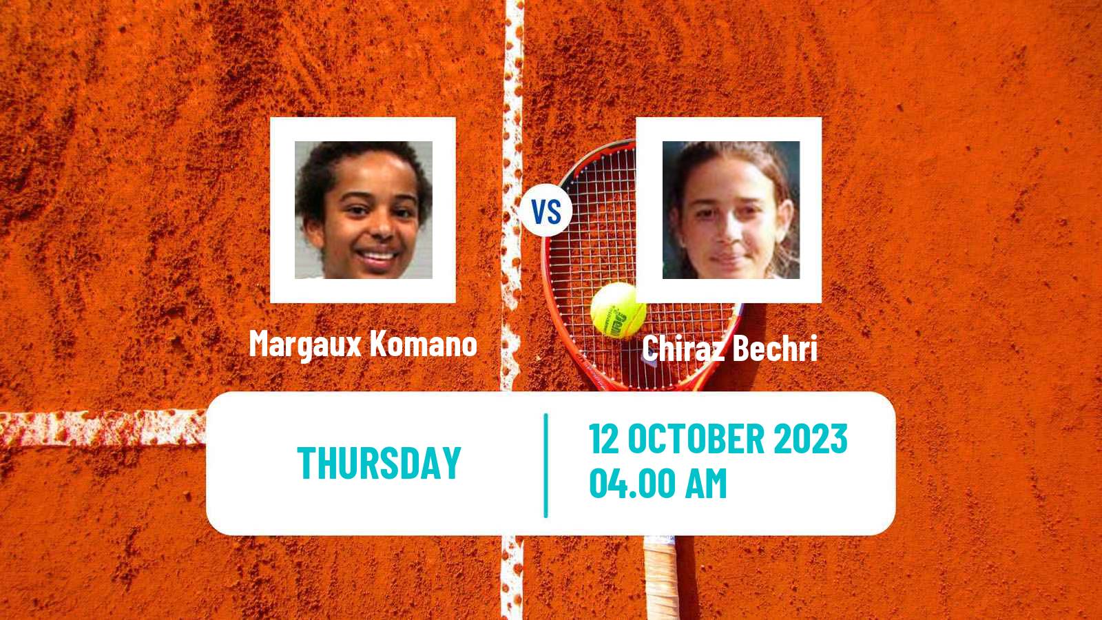 Tennis ITF W15 Monastir 36 Women Margaux Komano - Chiraz Bechri