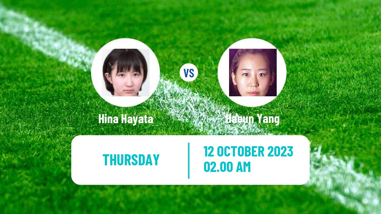 Table tennis Wtt Contender Muscat Women Hina Hayata - Haeun Yang