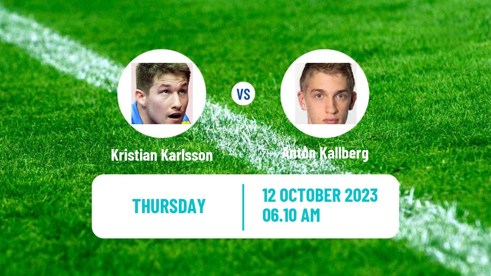 Table tennis Wtt Contender Muscat Men Kristian Karlsson - Anton Kallberg