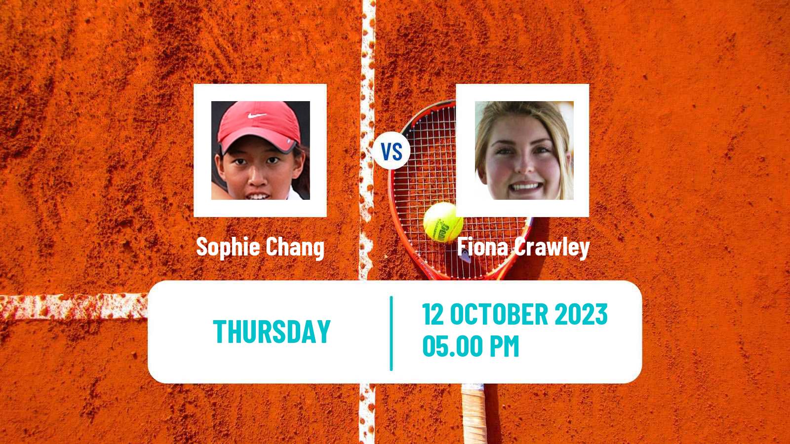 Tennis ITF W25 Florence Sc Women Sophie Chang - Fiona Crawley