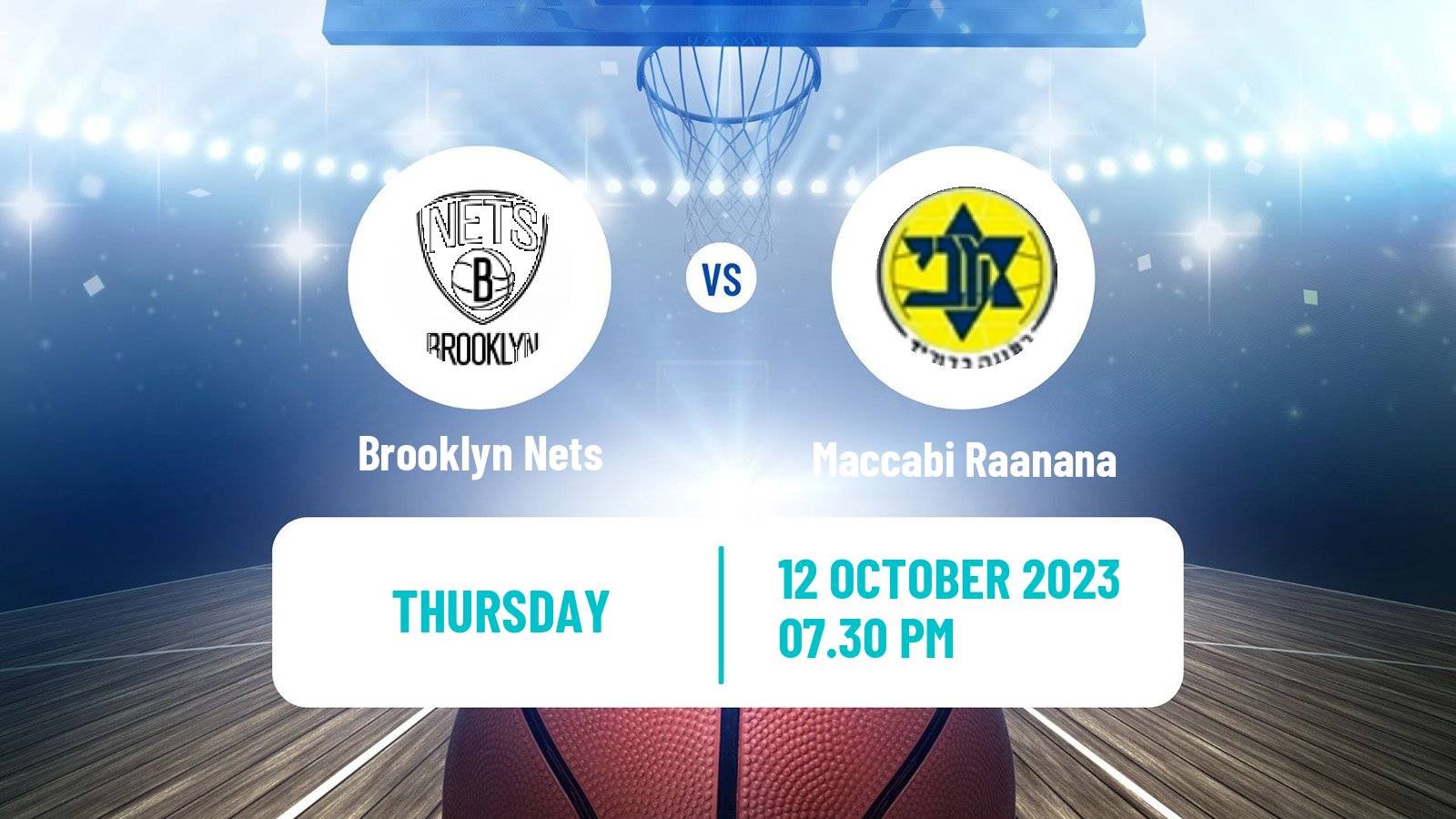Basketball Club Friendly Basketball Brooklyn Nets - Maccabi Raanana